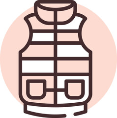 Clothing vest, illustration, vector on white background.