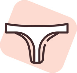 Clothing underwear, illustration, vector on white background.