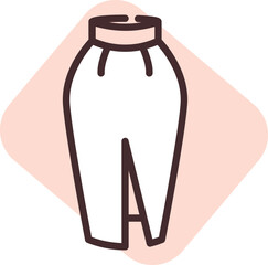 Clothing pencil skirt, illustration, vector on white background.