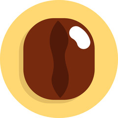 Coffee bean, illustration, vector on white background.