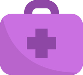 Covid first aid kit, illustration, vector on white background.