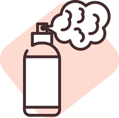 Disaster co2 gas, illustration, vector on white background.