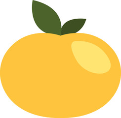 Yellow apple, illustration, vector on white background.
