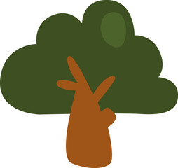 Farming tree, illustration, vector on white background.
