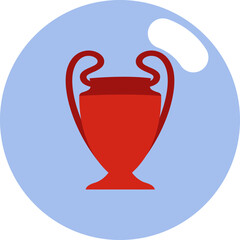 Football cup, illustration, vector on white background.