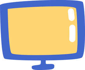 Furniture tv, illustration, vector on white background.