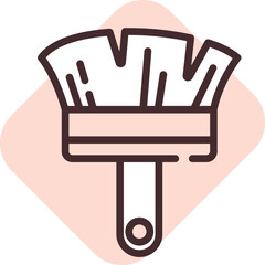 Graphic design brush, illustration, vector on white background.