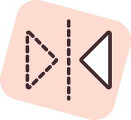 Graphic design mirror, illustration, vector on white background.