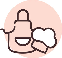 Hobby cooking , illustration, vector on white background.