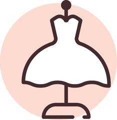 Hobby clothing mannequin, illustration, vector on white background.