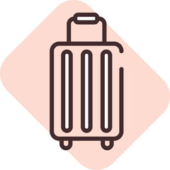 Hobby traveling, illustration, vector on white background.