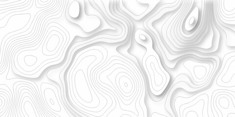 Topographic map background. silver line topography maount map contour background, geographic grid. Abstract vector illustration.	