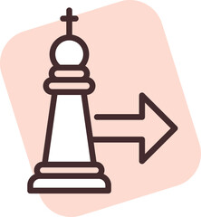 Marketing strategy, illustration, vector on white background.