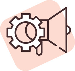 Marketing commercial, illustration, vector on white background.