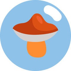 October mushroom, illustration, vector on white background.