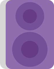 Music loudspeakers, illustration, vector on white background.