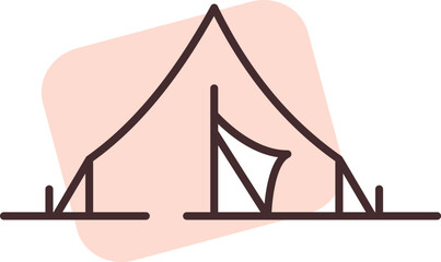 Park tent , illustration, vector on white background.