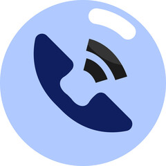 Police call, illustration, vector on white background.