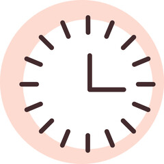 Obraz premium Wall clock, illustration, vector on white background.