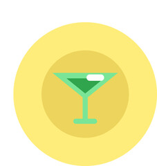 Vacation drink, illustration, vector on white background.