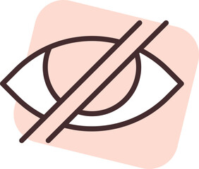 Ui off, illustration, vector on white background.