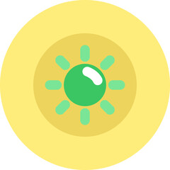 Summer sun, illustration, vector on white background.