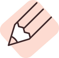 UI pencil, illustration, vector on white background.