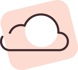 UI Cloud, illustration, vector on white background.