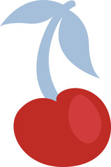 Wine cherry, illustration, vector on white background.