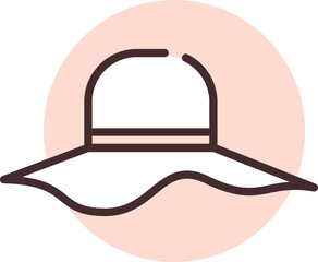 Hat wear, illustration, vector on white background.