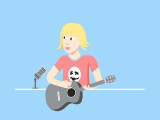 Boy with a guitar