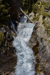 waterfall in the mountains