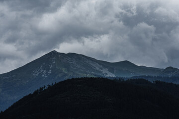 clouds over mountain