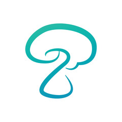 Mushroom logo design. Icon mushroom