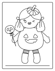 girl in halloween costume 