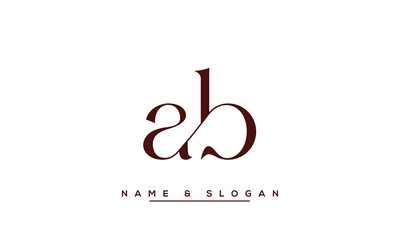 AB,  BA,  A,  B  Abstract  Letters  Logo  Monogram
