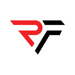 RF letter logo design. Abstract logo design