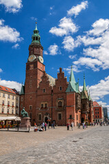 Fototapeta premium Town hall in Wrocław, Lower Silesian Voivodeship, Poland