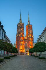 Fototapeta na wymiar Cathedral of St. John the Baptist in Wroclaw, Lower Silesian Voivodeship, Poland