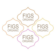 Bio Shops Ornamental Food Labels for Packaging Design