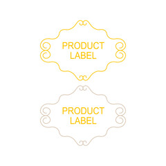 Simple Design Product Labels isolated on White