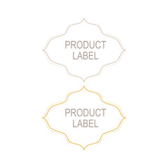 Simple Design Product Labels isolated on White