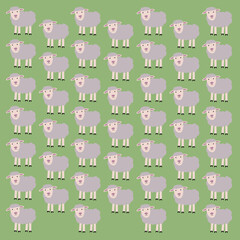 Cute Sheeps Background, Pattern, Texture