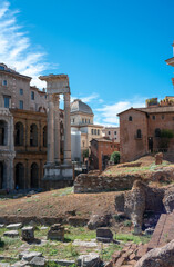 View of Rome with the Imperial Forums, the Marcello Theater and the Synagogue