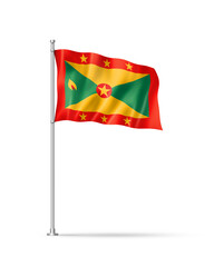 Grenada flag isolated on white
