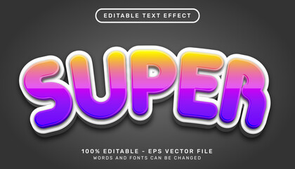 Obraz premium super 3d text effect and editable text effect