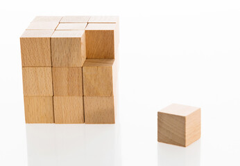 A big block cube missing last piece