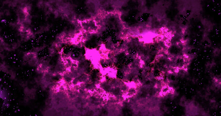 Space background with realistic nebula and shining stars. Outer space shows the beauty of space exploration.  Infinite space background with nebulas and stars.