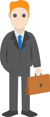 business man Character Illustration Vector Businessman Character Model