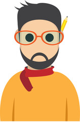 Character of designer  style cartoon vector Character Model